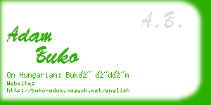 adam buko business card